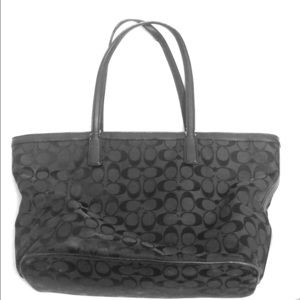 Black and grey COACH purse